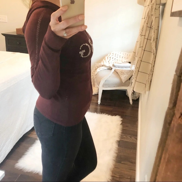 BCBG Maxazria Designer hooded silk bling jacket - Picture 2 of 4